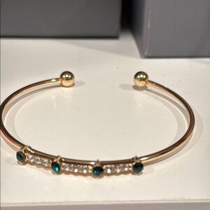 Nordstrom Gold and Green Bracelet with Modern Design